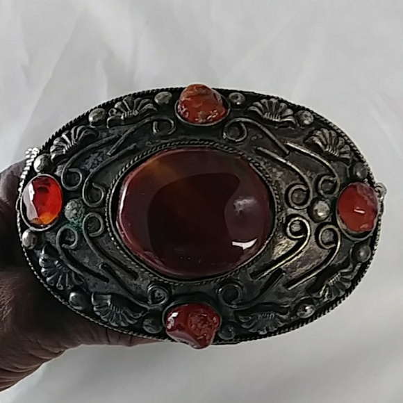 Vintage Sajai Metal & Precious Stone Purse - Picture 6 of 8